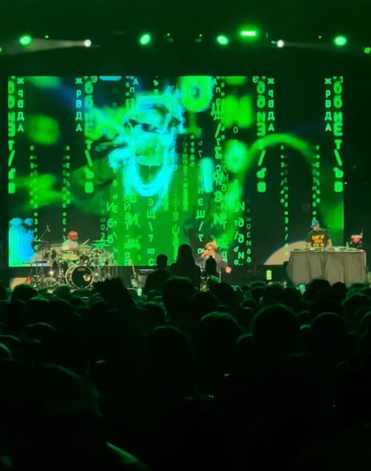 Lil Wayne portrait-format visual moment from one-off show